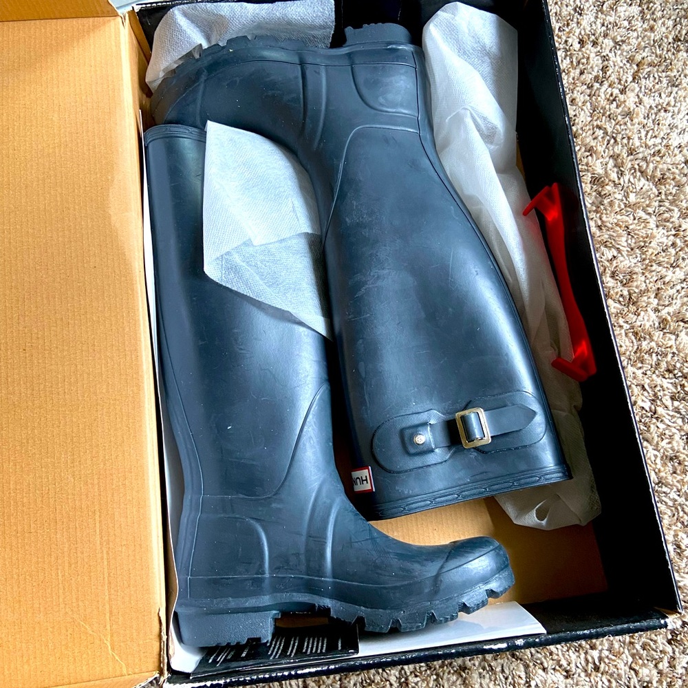 Navy Hunter Rain Boots